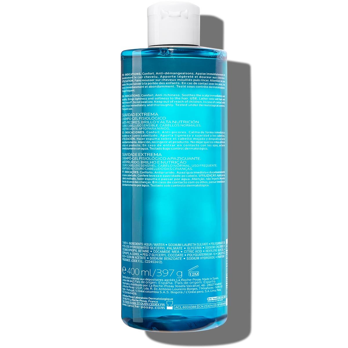 La Roche Posay Produktsida Kerium Extra Gentle Gel Shampoo 400ml 33378