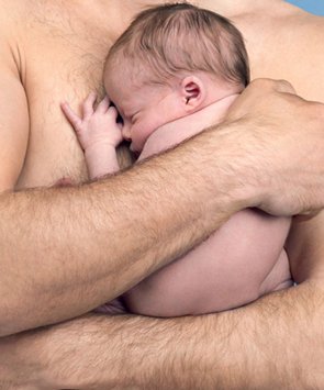 Man holding baby
